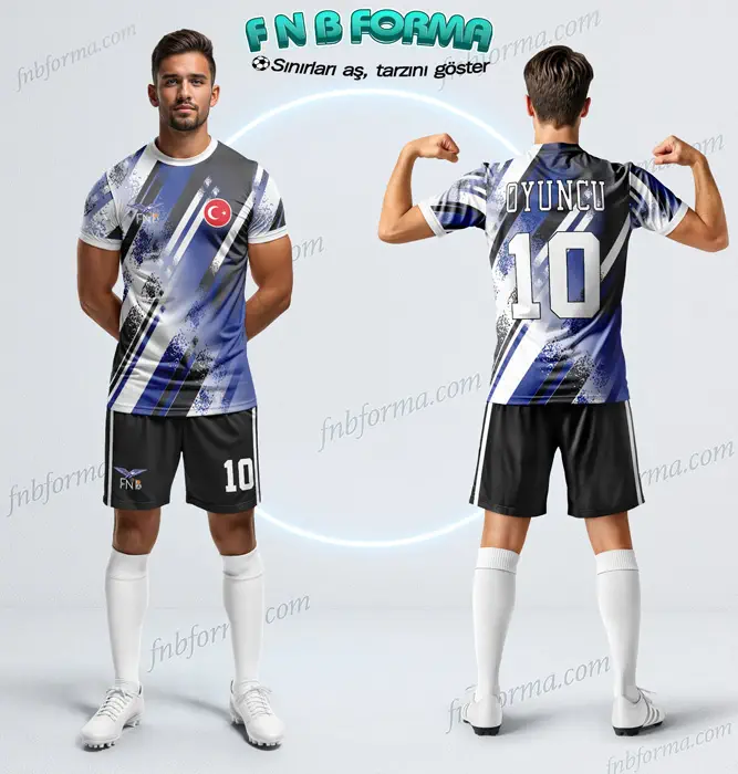 Beyaz mavi kaplan figürlü TIGRES tasarımı